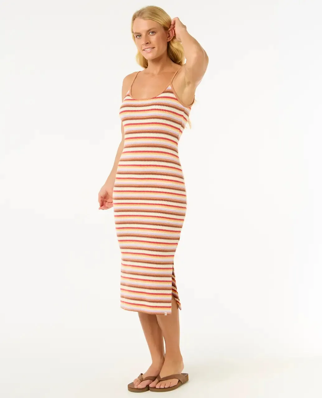 Bobbi Stripe Midi Dress in Multi