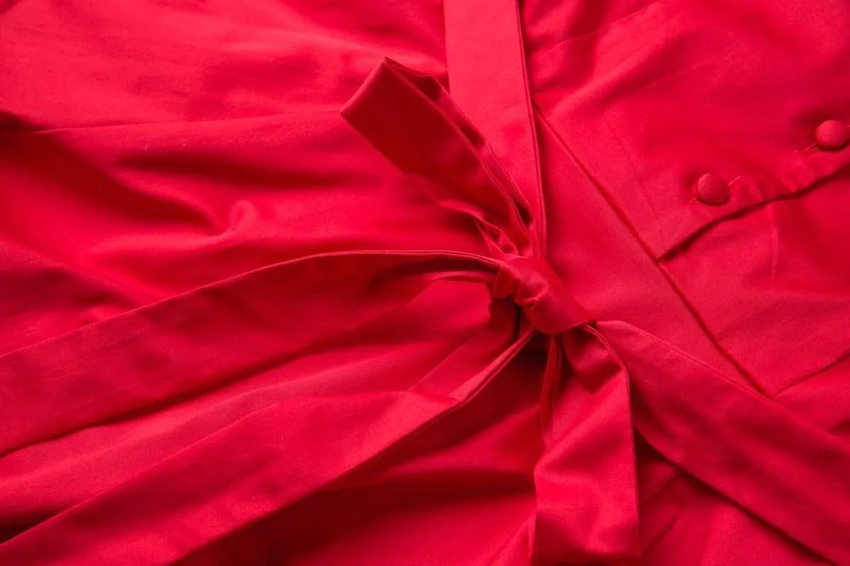 Bright Red Halter Top Vintage Dress