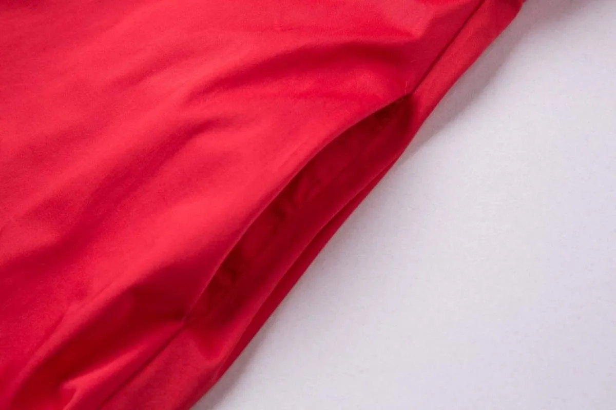 Bright Red Halter Top Vintage Dress