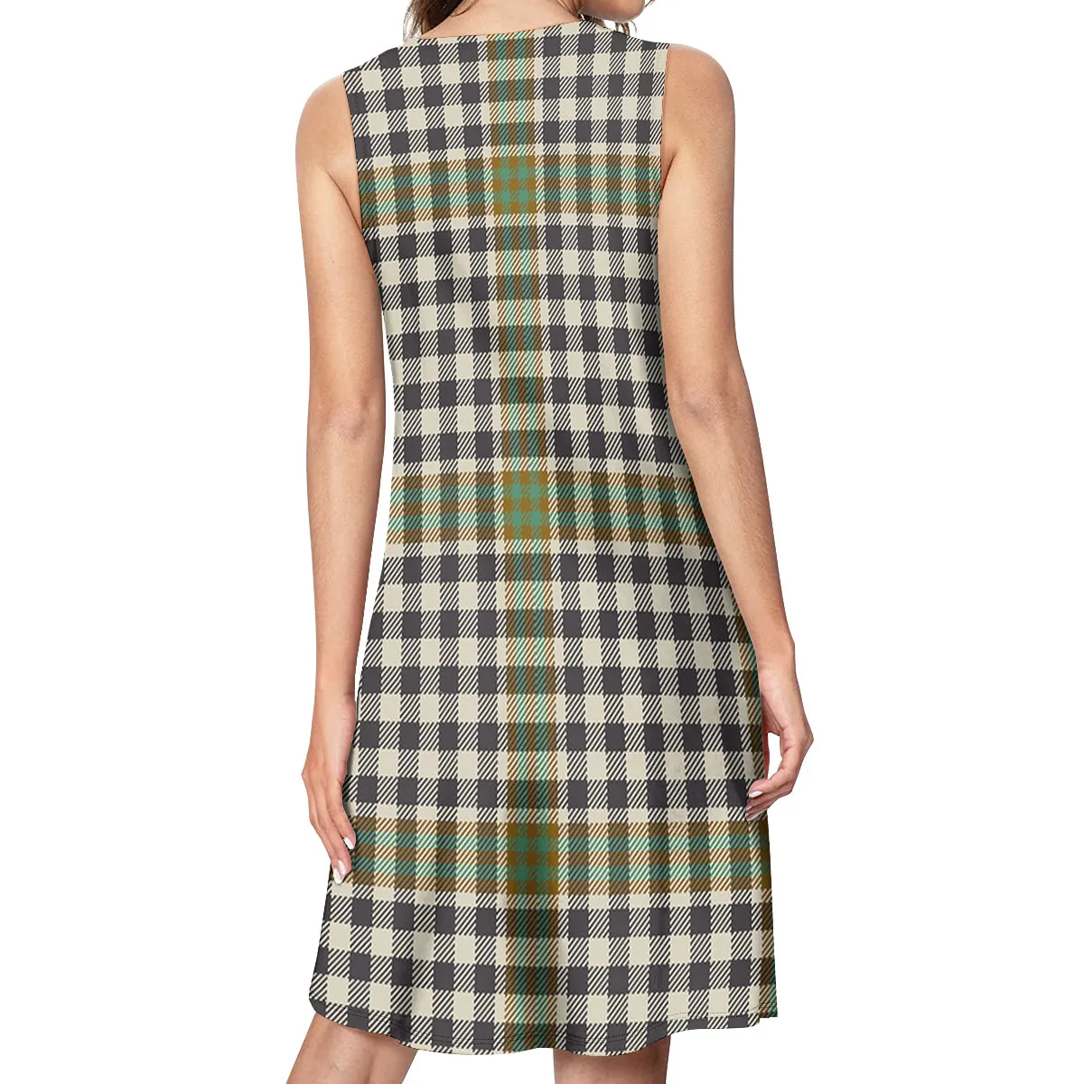 Burns Check Tartan Womens Casual Dresses