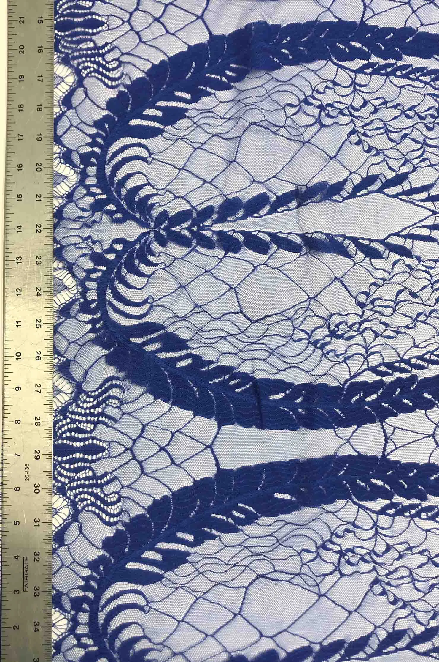 Classic Blue French Plain Lace FLP-013/3 Fabric