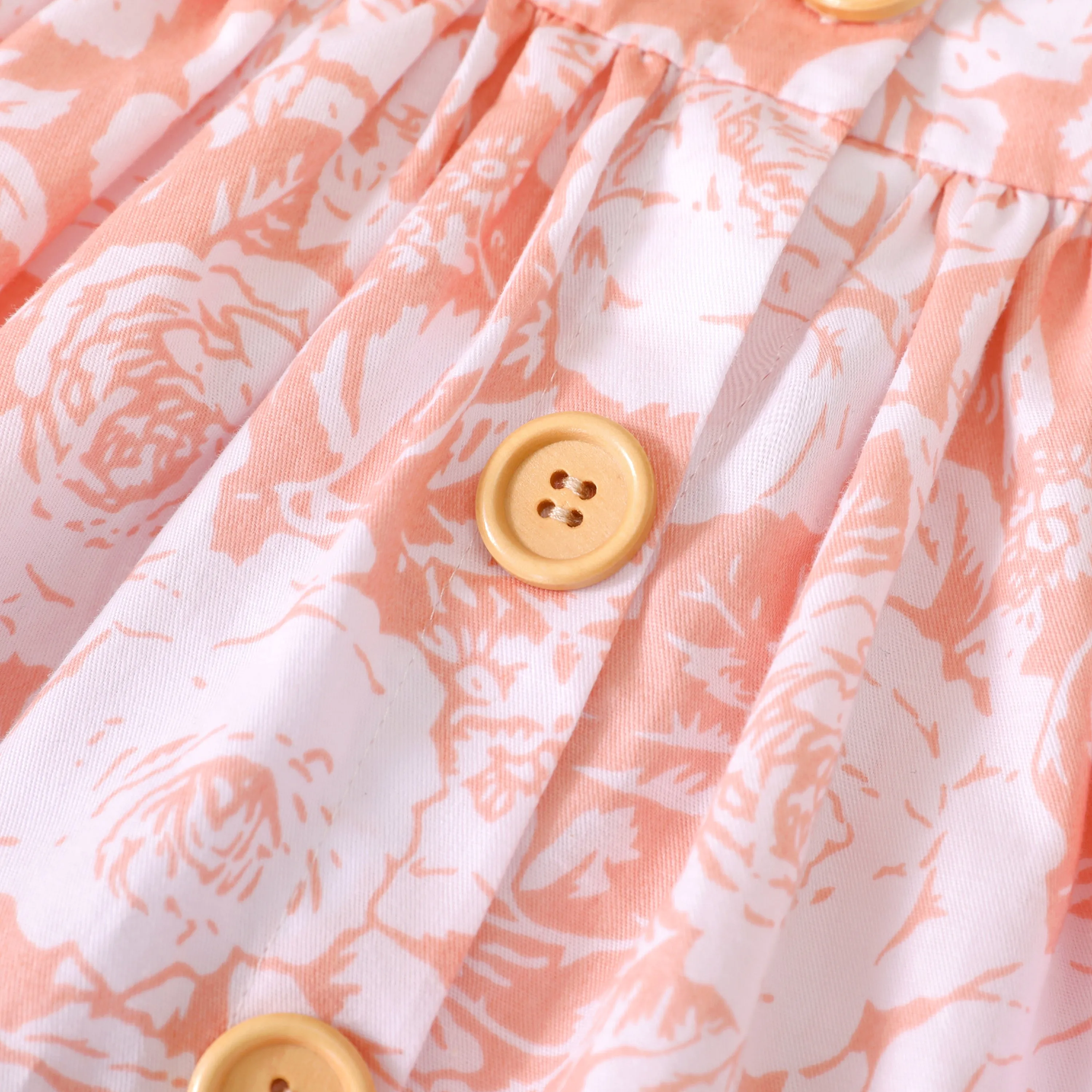 Flofallzique Floral Girls Dress Scoop Back 1/2 Sleeves Vintage Midi Dress Cute Kids Clothes