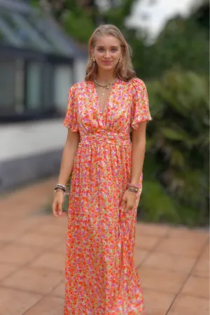 Florencia™ | Women's Vibrant V-Neck Maxi Dress