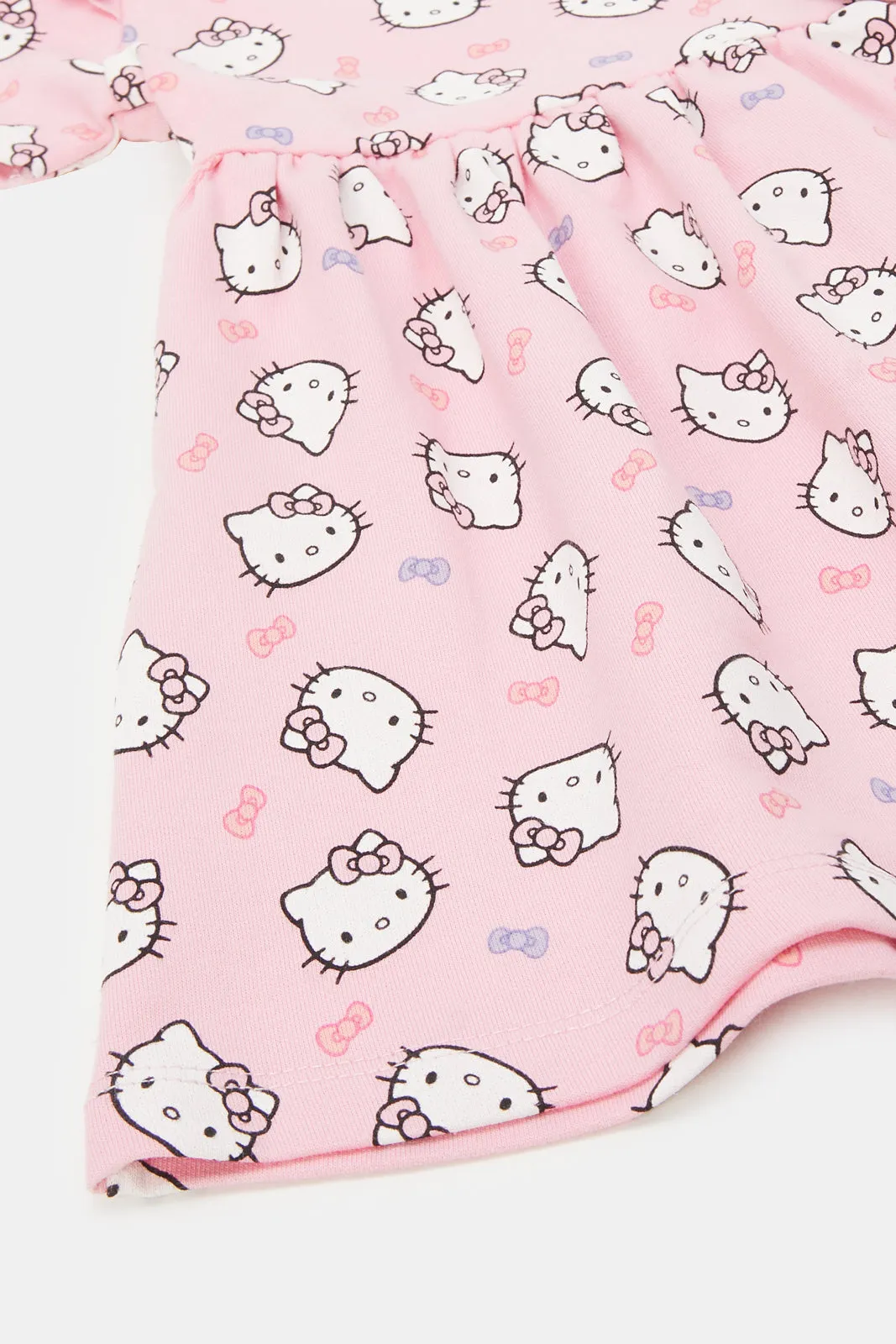 Infant Girls Pink Hello Kitty Print Dress
