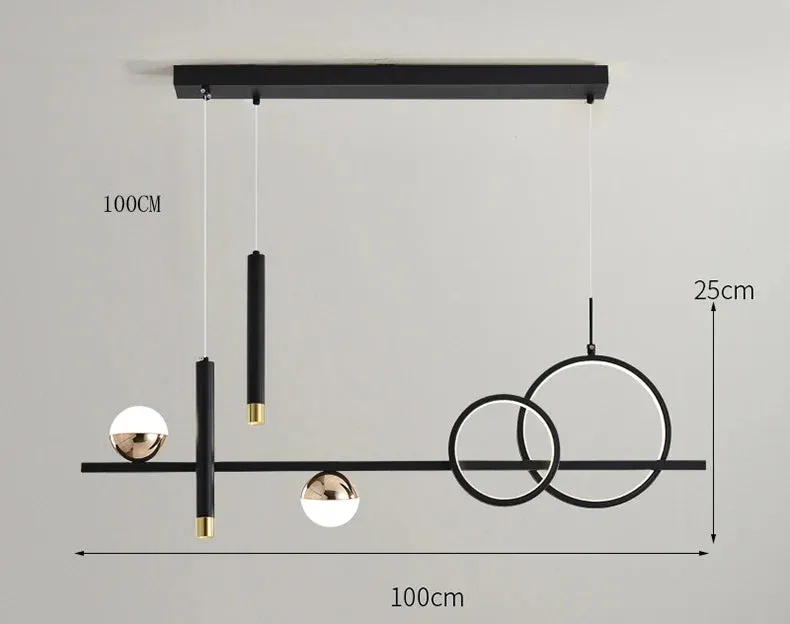 Komnab Modern Minimalist LED pendant Lights with Remote Control Spotlight