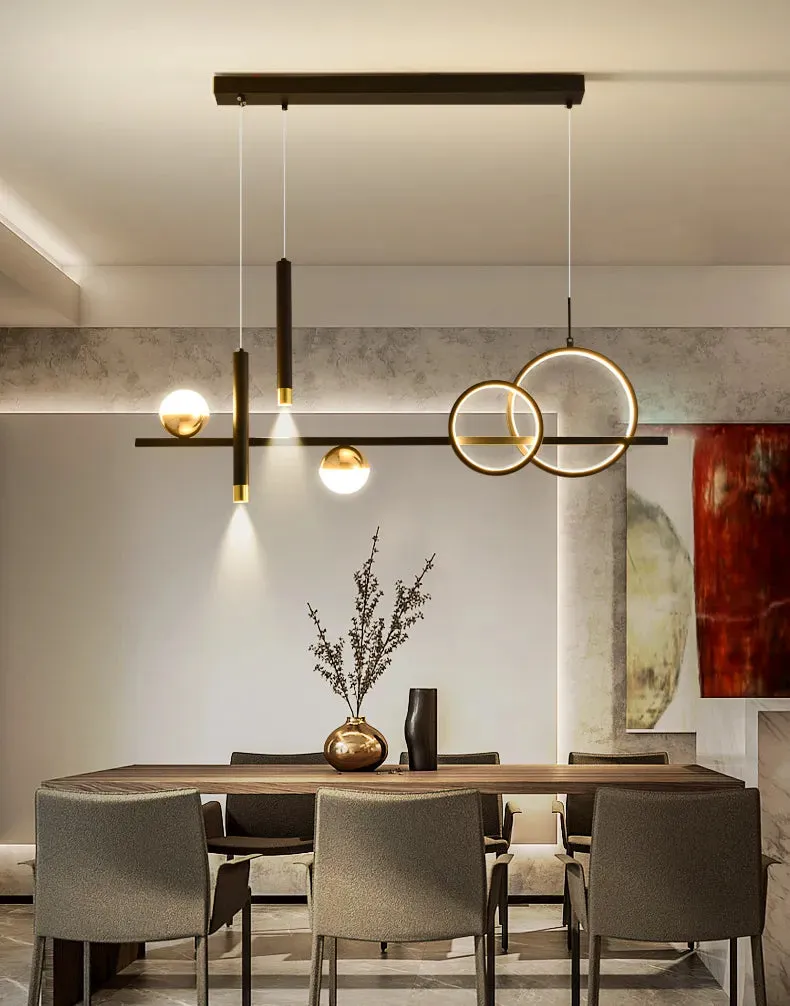 Komnab Modern Minimalist LED pendant Lights with Remote Control Spotlight