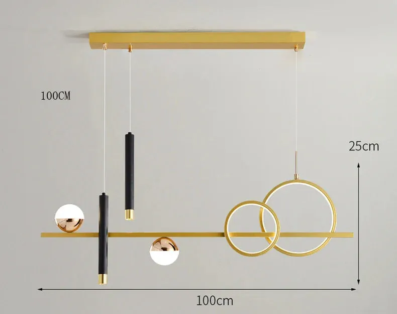 Komnab Modern Minimalist LED pendant Lights with Remote Control Spotlight
