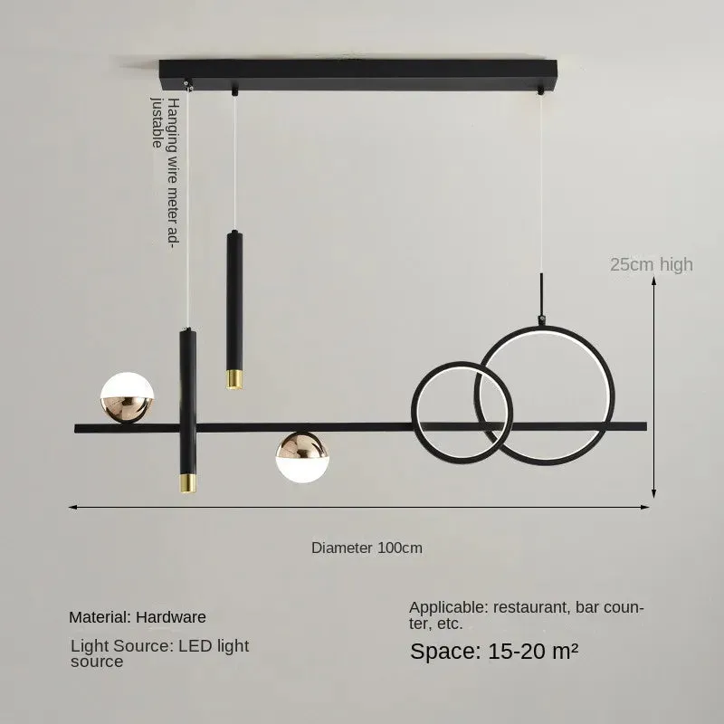 Komnab Modern Minimalist LED pendant Lights with Remote Control Spotlight