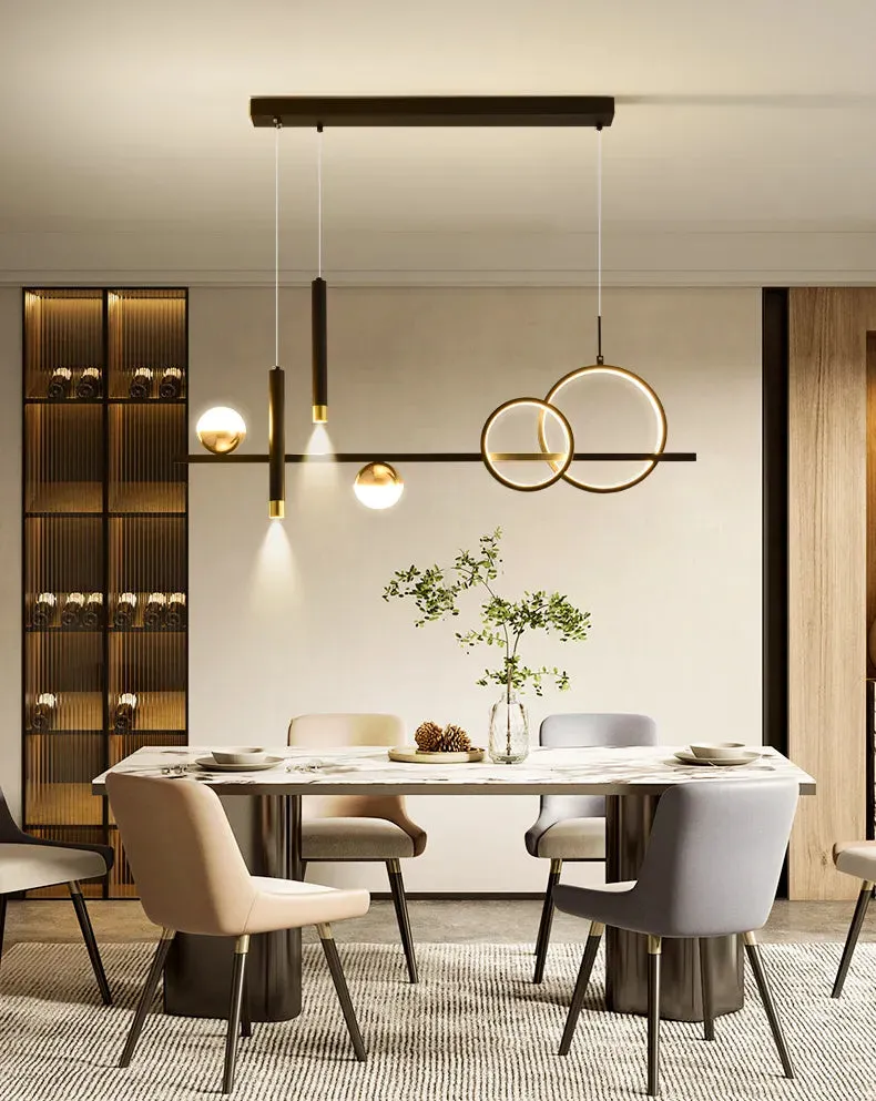 Komnab Modern Minimalist LED pendant Lights with Remote Control Spotlight