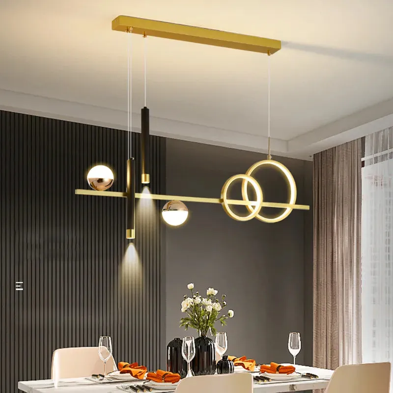 Komnab Modern Minimalist LED pendant Lights with Remote Control Spotlight