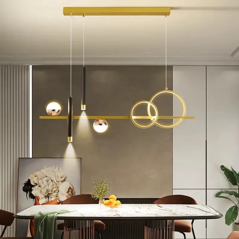 Komnab Modern Minimalist LED pendant Lights with Remote Control Spotlight