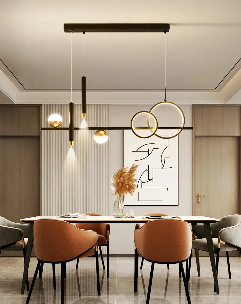 Komnab Modern Minimalist LED pendant Lights with Remote Control Spotlight