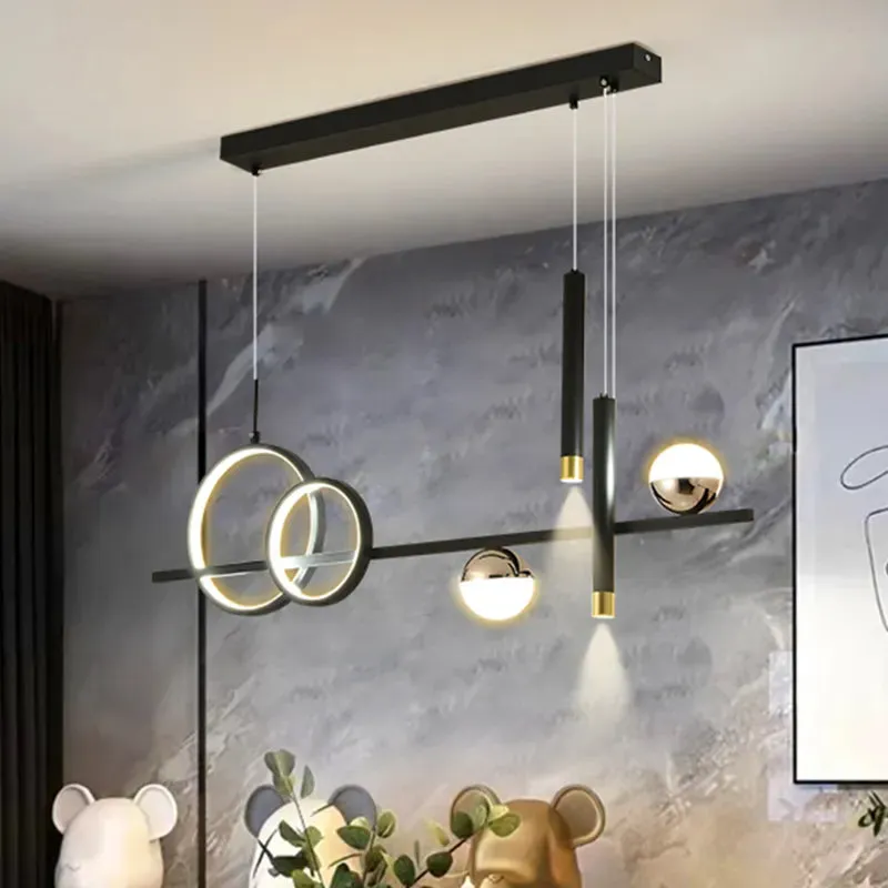Komnab Modern Minimalist LED pendant Lights with Remote Control Spotlight