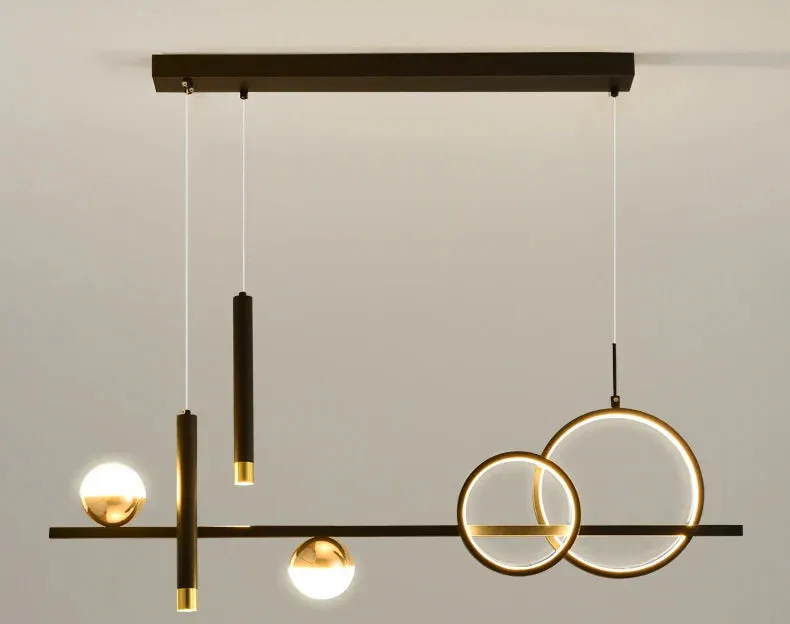 Komnab Modern Minimalist LED pendant Lights with Remote Control Spotlight