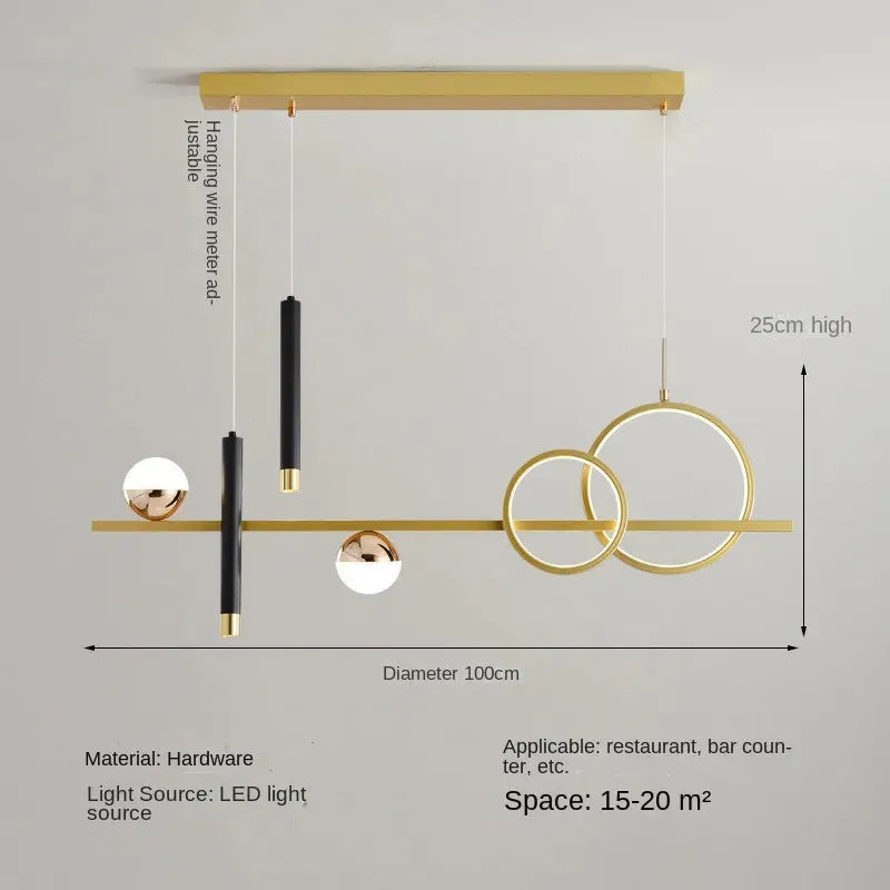 Komnab Modern Minimalist LED pendant Lights with Remote Control Spotlight