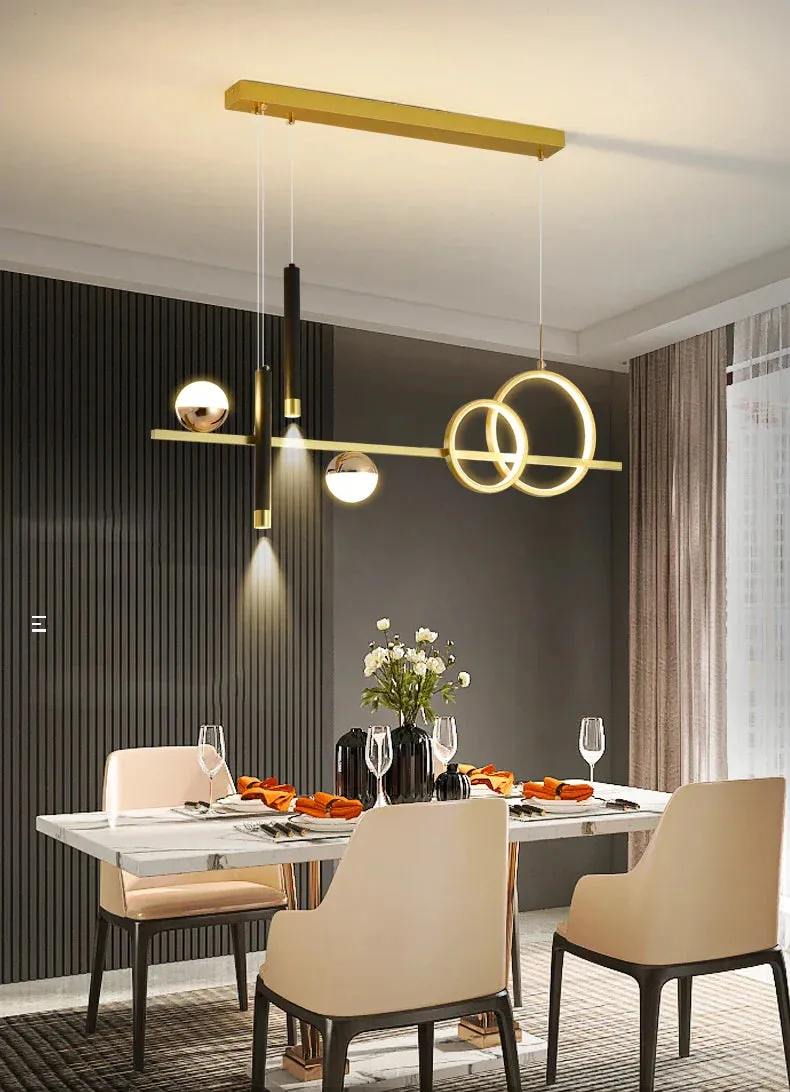 Komnab Modern Minimalist LED pendant Lights with Remote Control Spotlight