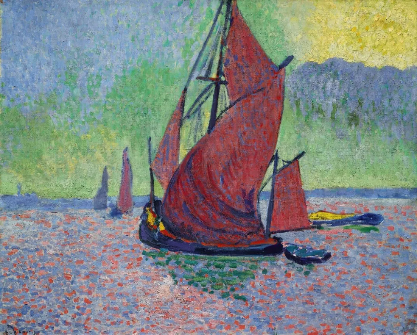 Les Voiles rouges - The Red Sails - Art Prints