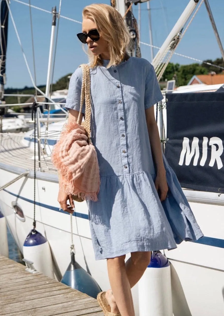 Linen Sundress - Light Blue