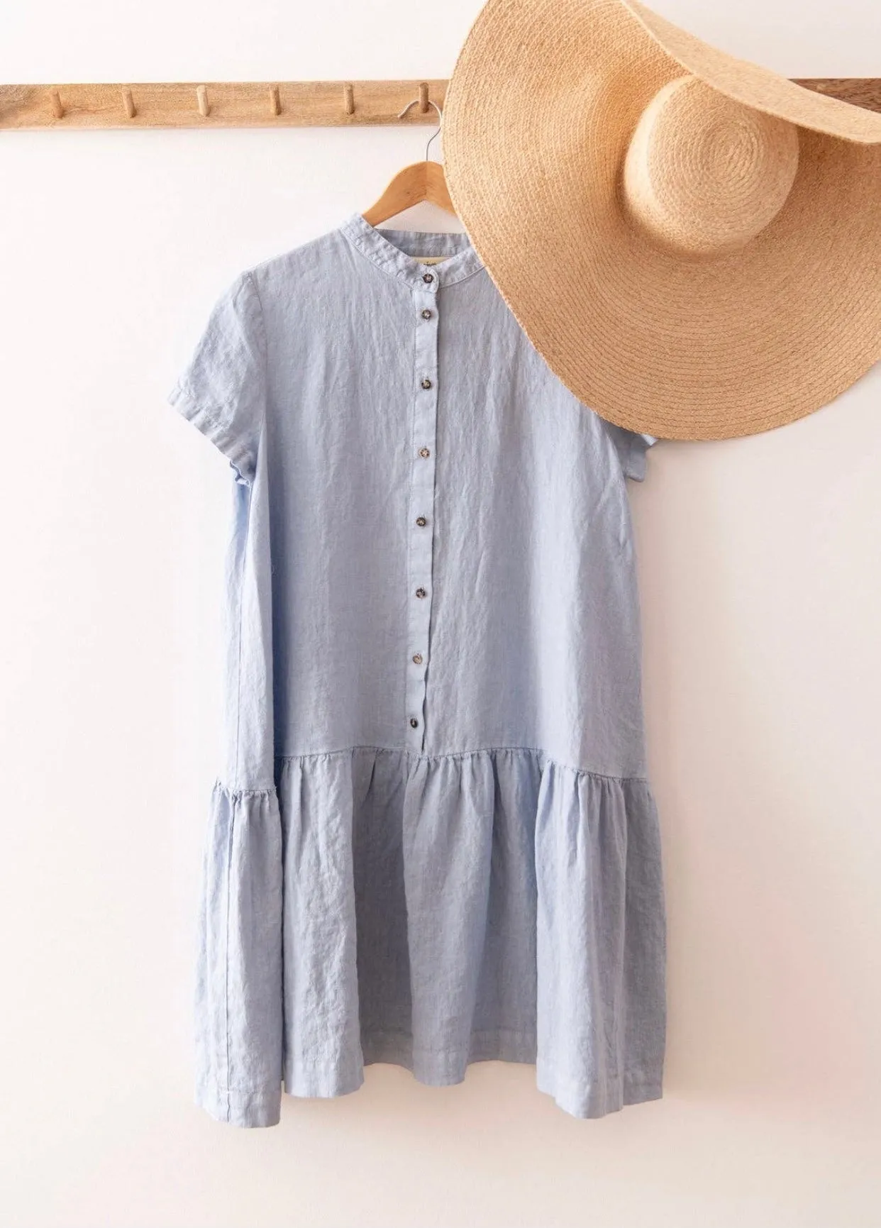 Linen Sundress - Light Blue