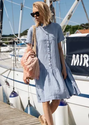 Linen Sundress - Light Blue