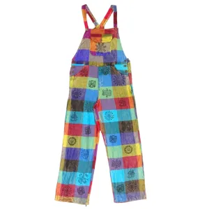 Nepalese multi patch dungarees