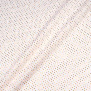 Orange Spotted White Pure Cotton
