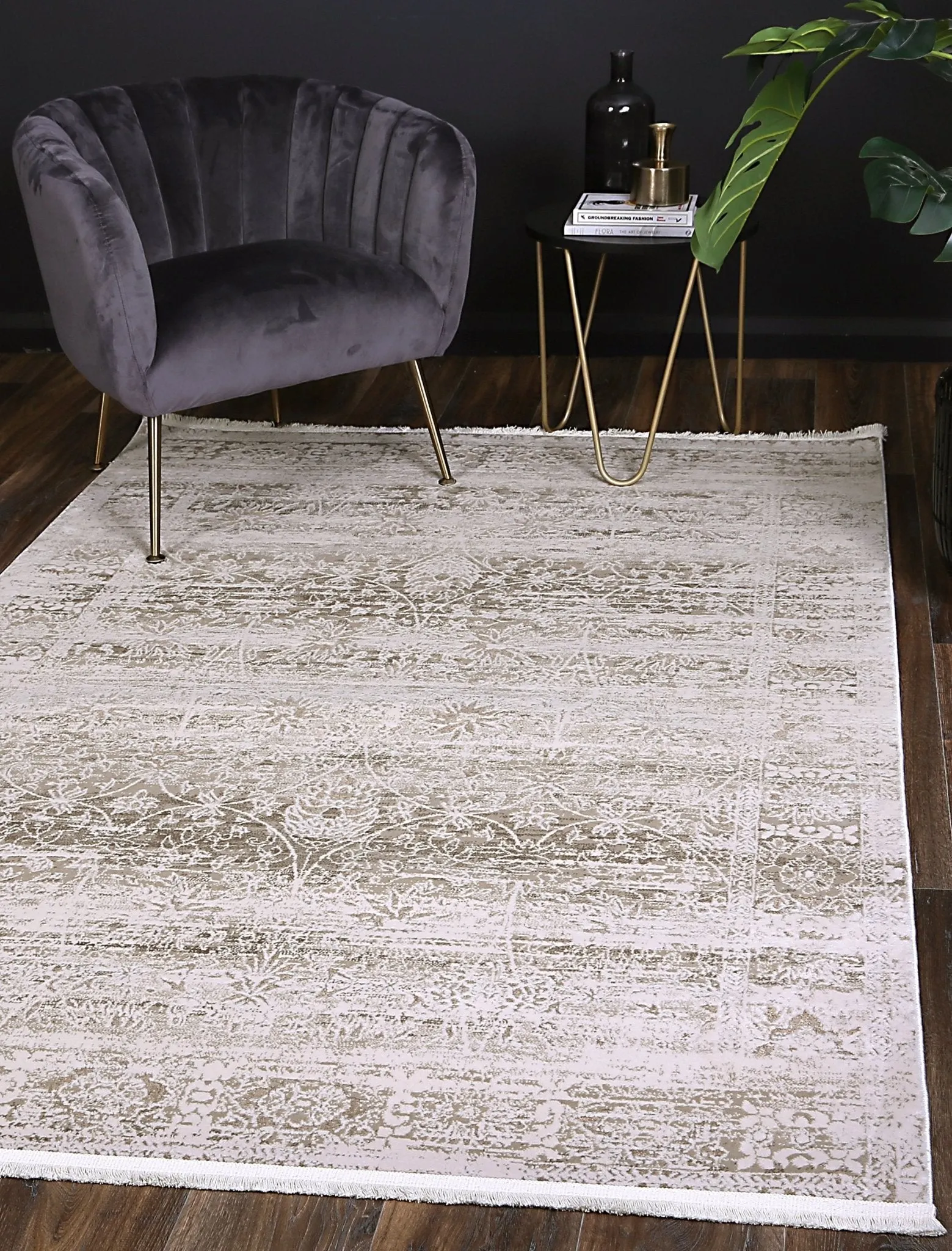 Paradise Solid Beige Modern Rug