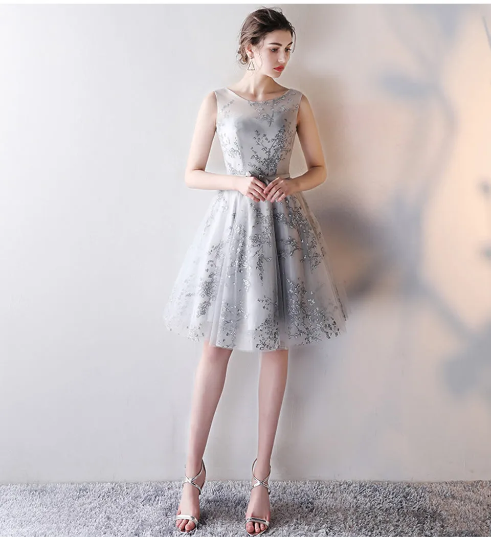 Petal Embroidered Homecoming Dress
