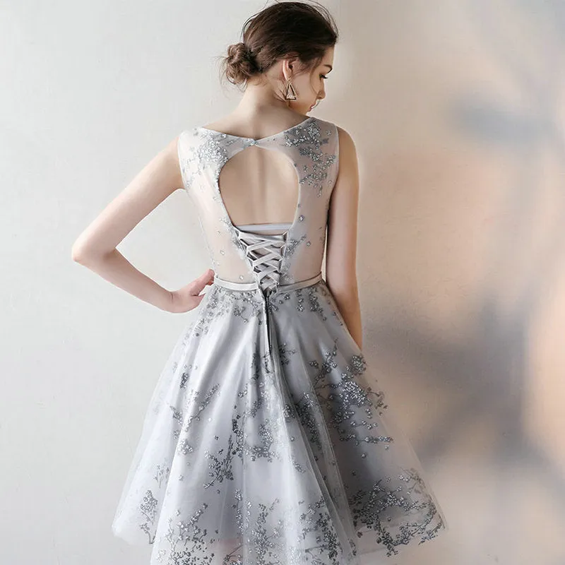 Petal Embroidered Homecoming Dress