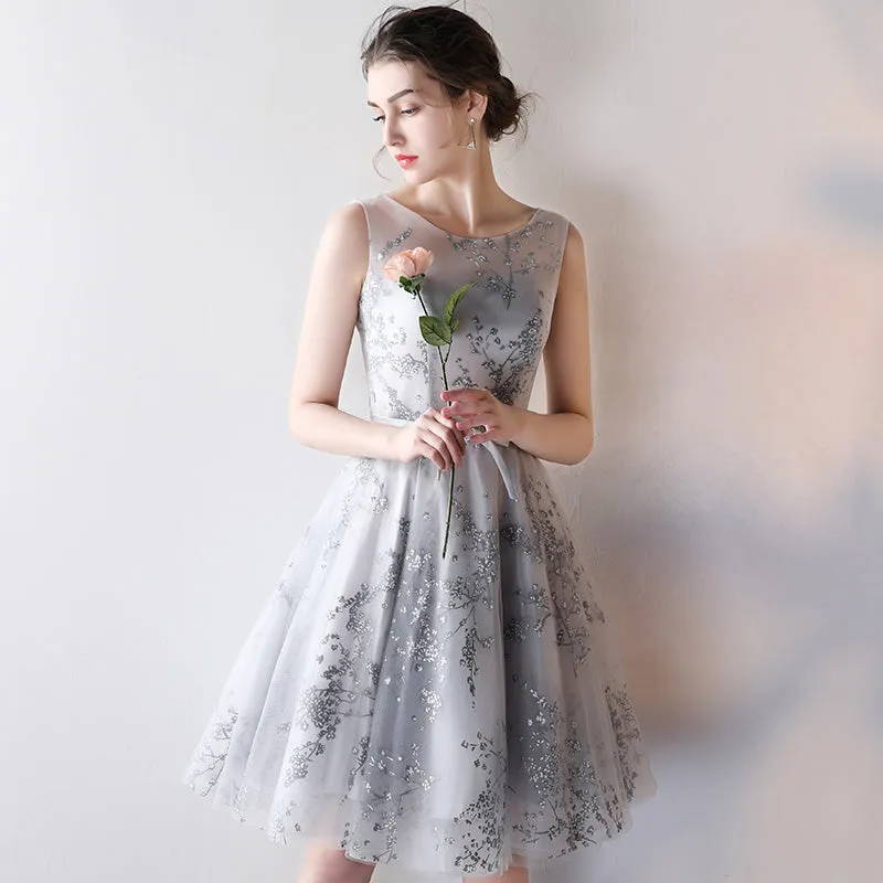 Petal Embroidered Homecoming Dress