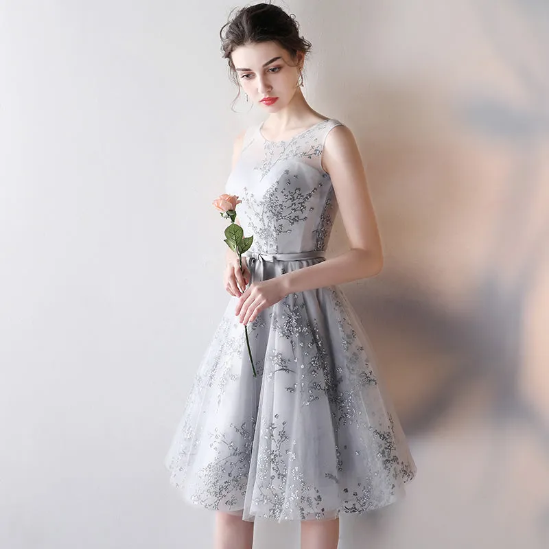 Petal Embroidered Homecoming Dress