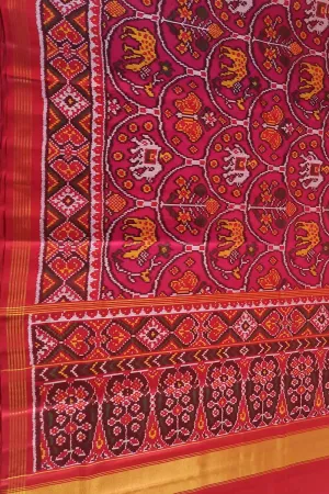Pink Semi Patan Patola Silk Saree