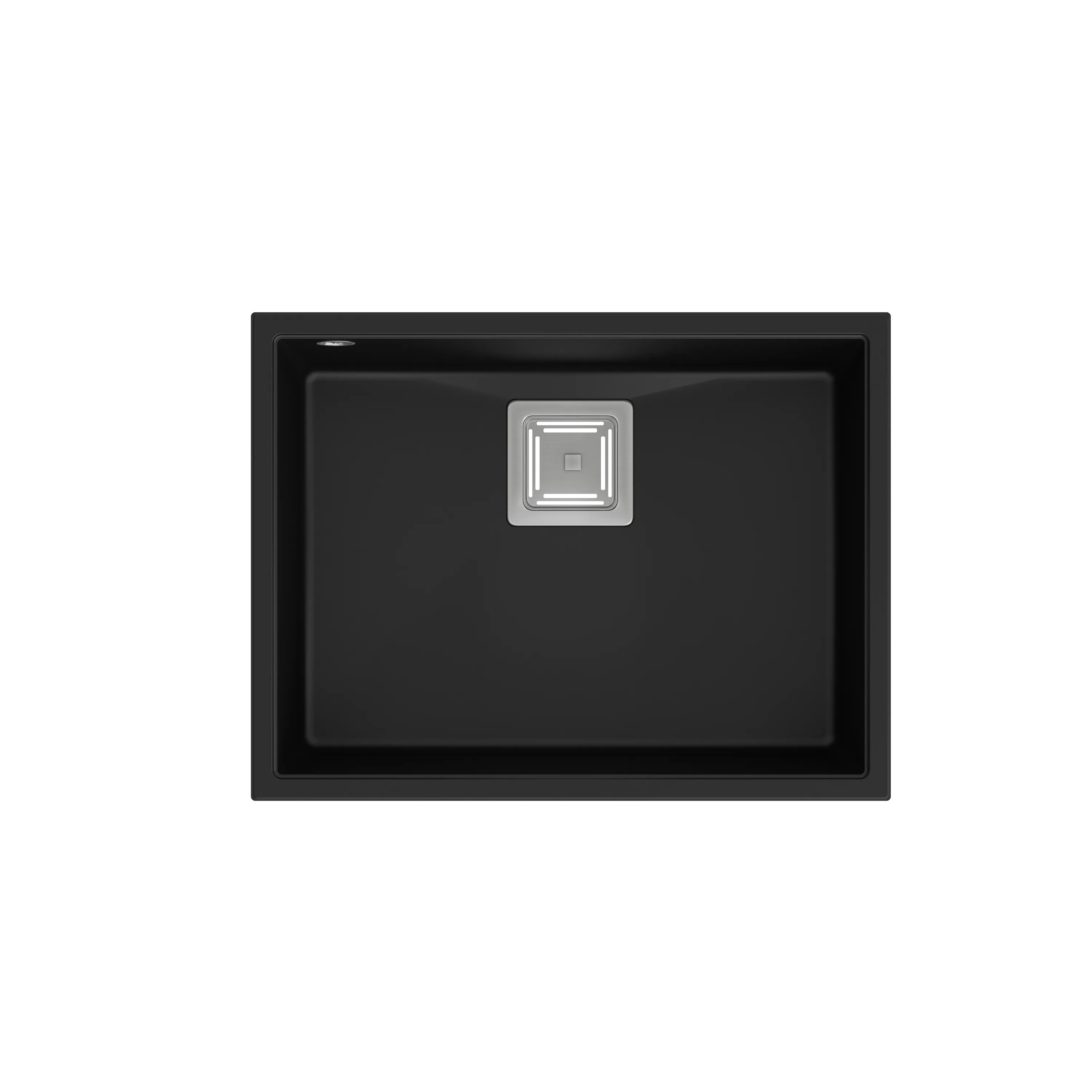 Quadron David 50 Pure Black, topmount or undermount sink