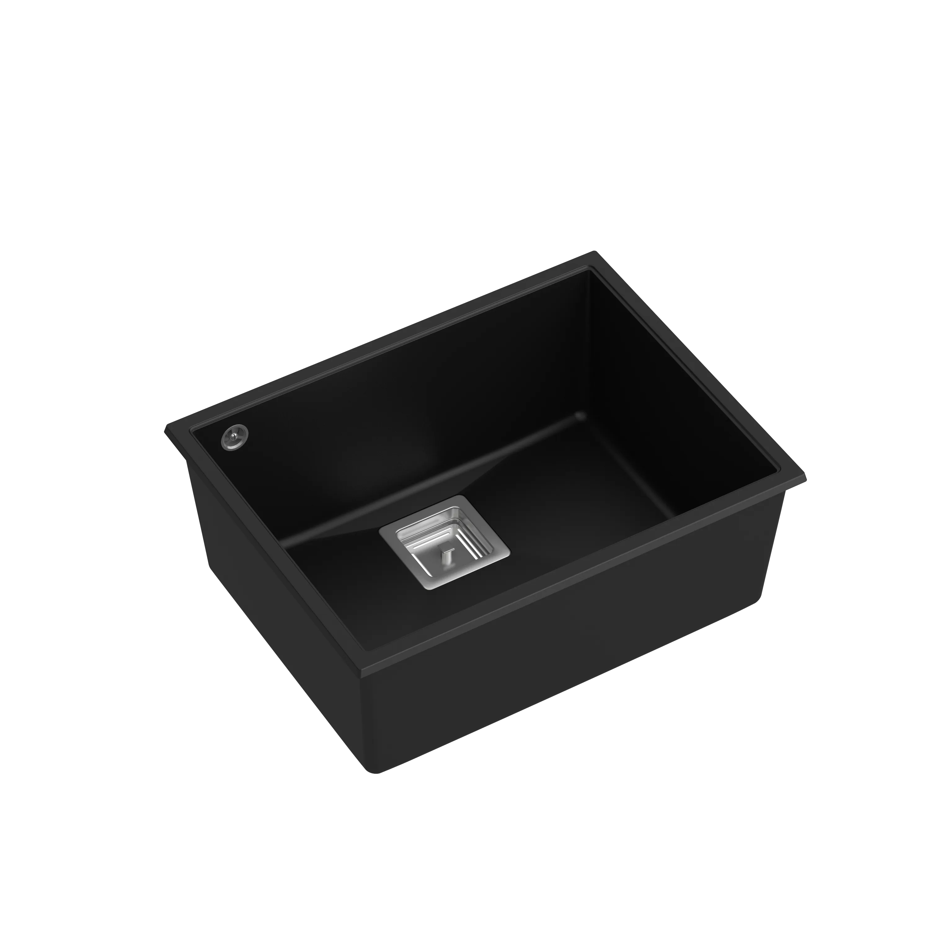 Quadron David 50 Pure Black, topmount or undermount sink