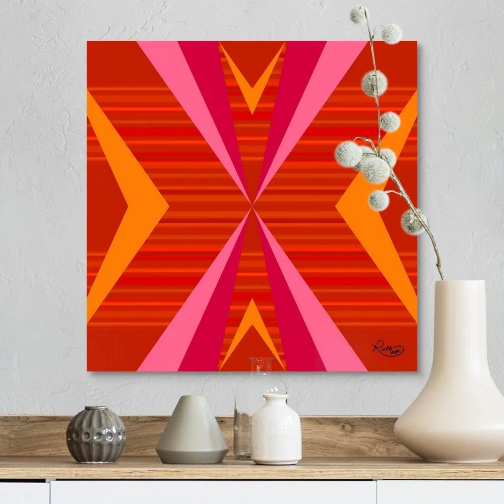 "Bright Orange Pink Yellow" Canvas Wall Art