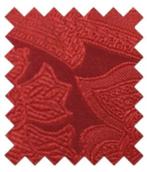 Red Paisley Silk Wedding Swatch