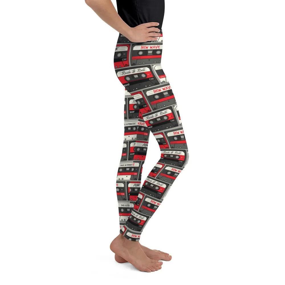Retro Cassette Tapes Youth Leggings