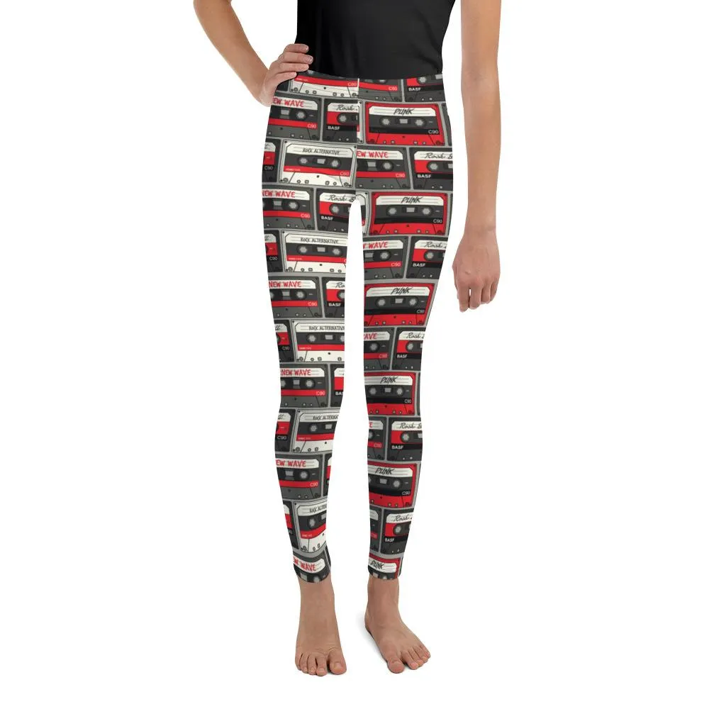 Retro Cassette Tapes Youth Leggings