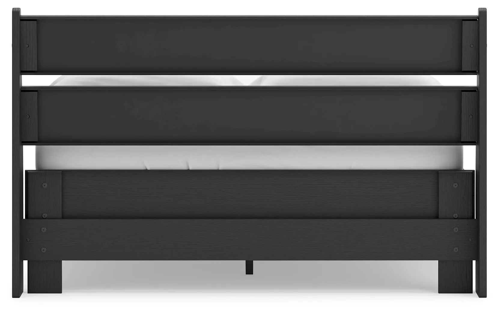 Socalle Full Panel Platform Bed with Dresser, Chest and Nightstand in Black