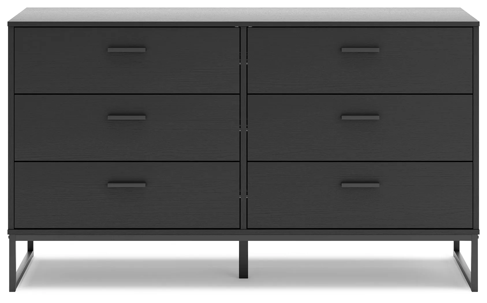 Socalle Full Panel Platform Bed with Dresser, Chest and Nightstand in Black
