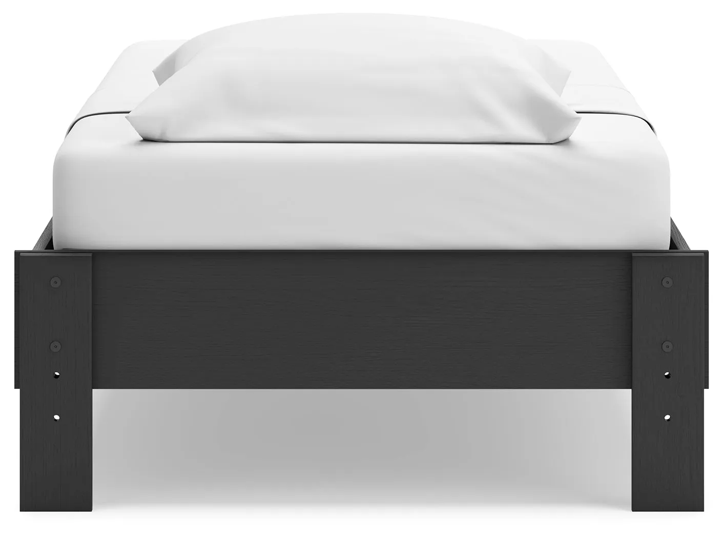 Socalle Twin Platform Bed with Nightstand in Black