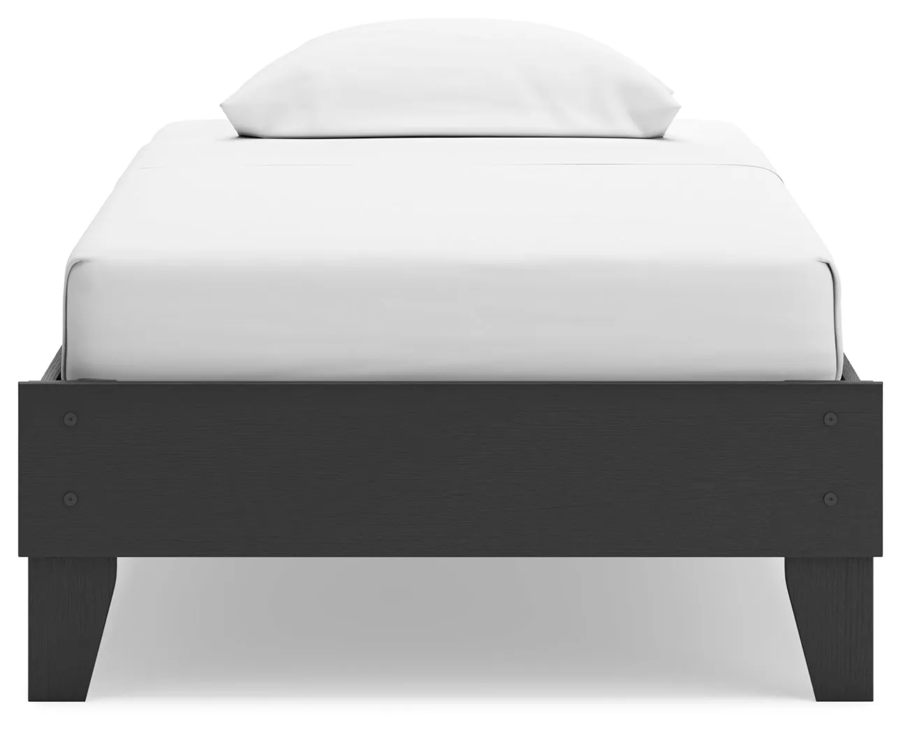 Socalle Twin Platform Bed with Nightstand in Black