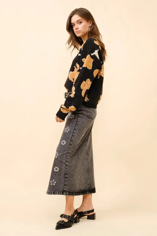 Western Motif Sweater Pullover